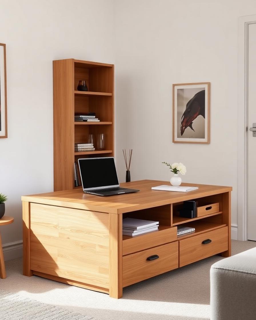Compact Furniture Woodworking Projects, multi function coffee table