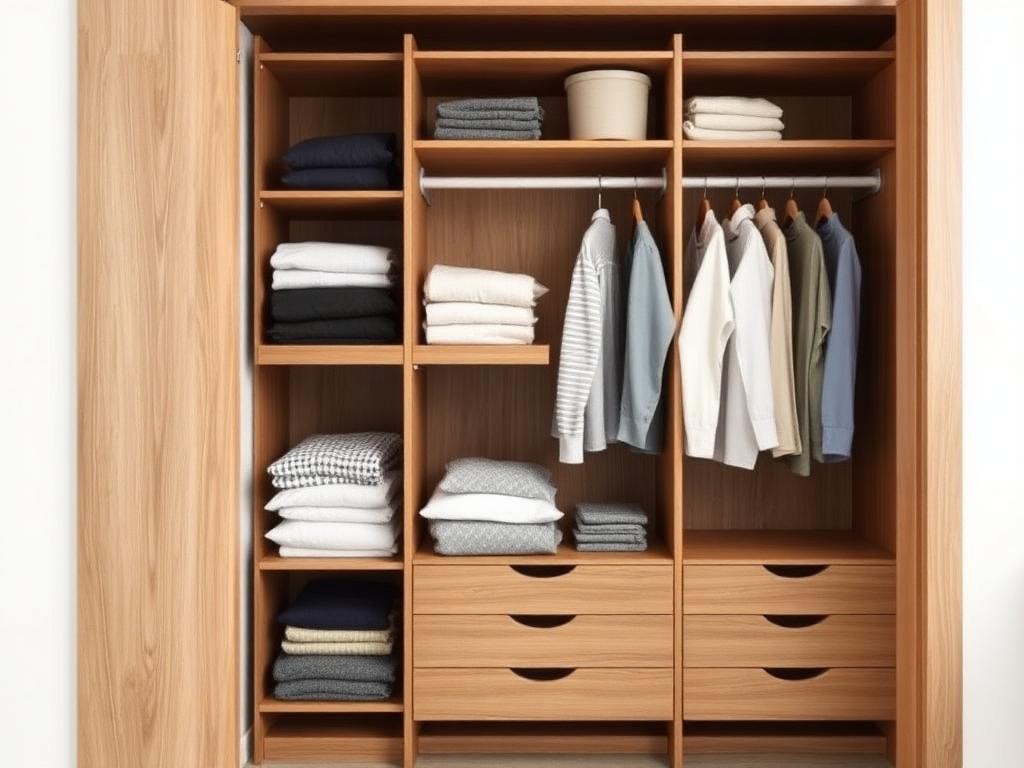 Space saving closet organizer woodworking plan