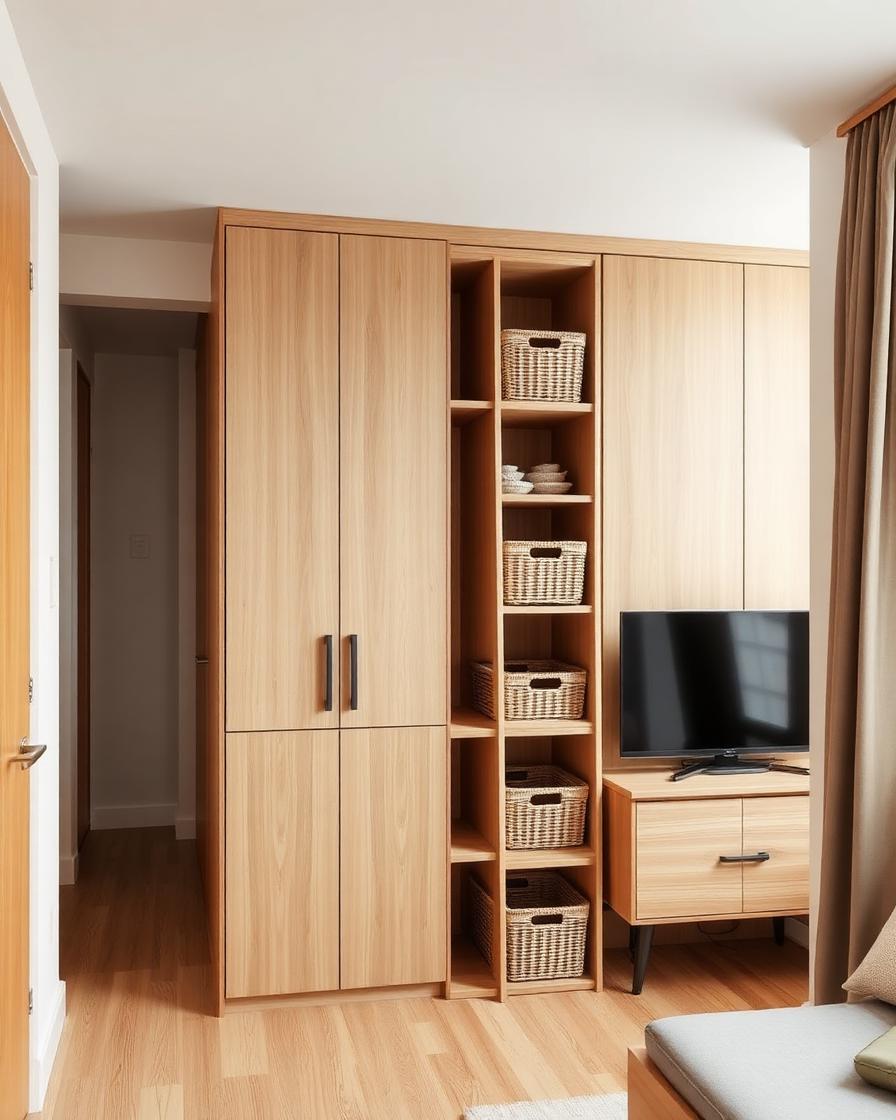 Space Saving Woodworking Plans, vertical storage on a single wall